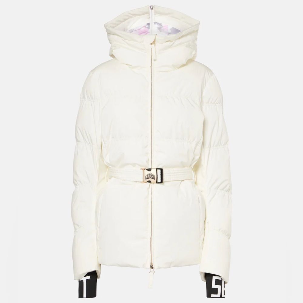 Jet Set Chamonix Belted Ski Jacket White Pink Camouflage NWT Small